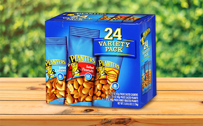 Amazon: Planters Nuts 24-Count Variety Pack JUST $7.50 + FREE Shipping (31¢ Per Pack!)