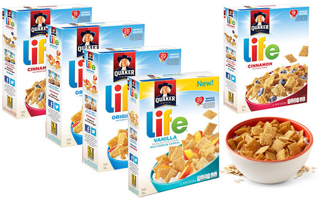 Quaker Life Breakfast Cereal Variety 4-Pack ONLY $8.08 + FREE Shipping (Reg $10.61)