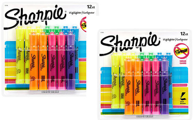 Sharpie 12-Pack Highlighters JUST $3.75 + FREE Pickup (Regularly $10)