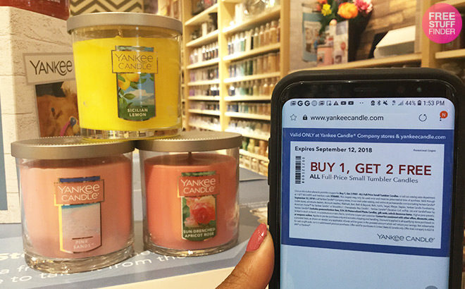 Yankee Candle: Buy 1 Get 2 FREE Small Tumbler Candles (JUST $5.50 Each!)
