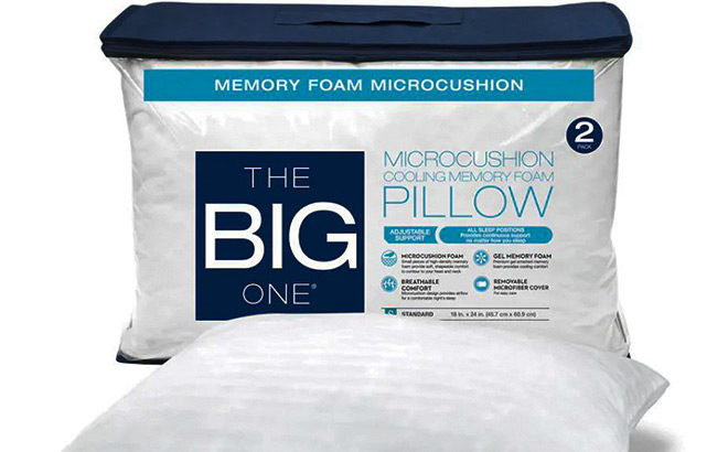 Kohl's: The Big One Memory Foam Pillows 2-Piece Just $19.99 (Reg $70)