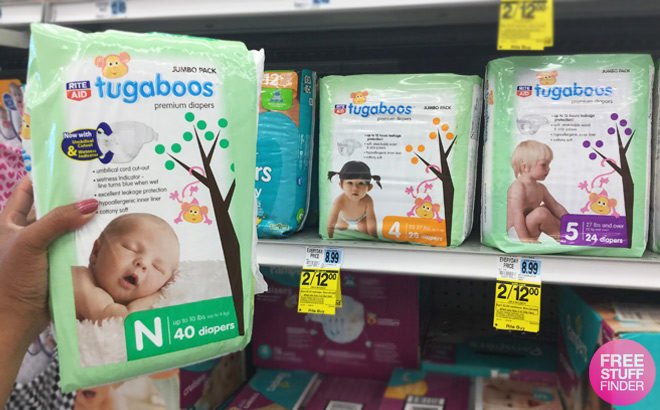 Tugaboos Jumbo Pack Diapers JUST $5 at Rite Aid (Regularly $9)