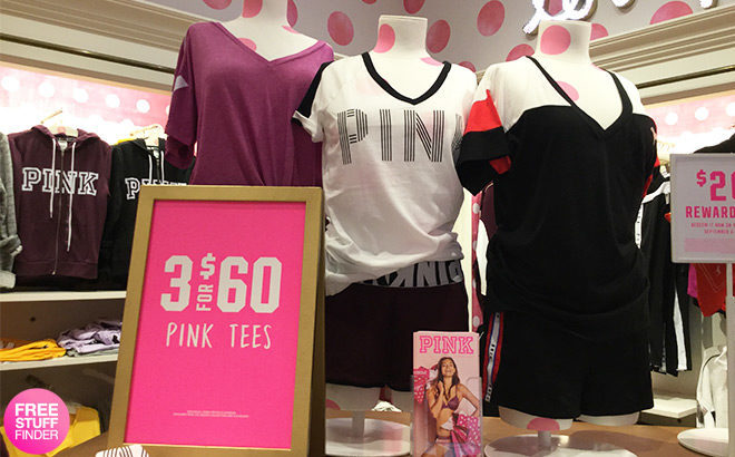 Victoria's Secret: THREE for $60 PINK Tees (JUST $20 Each - Regularly $50!)