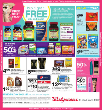 *HOT* Walgreens Ad Preview (Week 9/30 – 10/6)