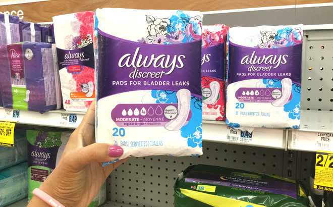 *HOT* 2 FREE Always Discreet Pads 20-Count Packs at Rite Aid!