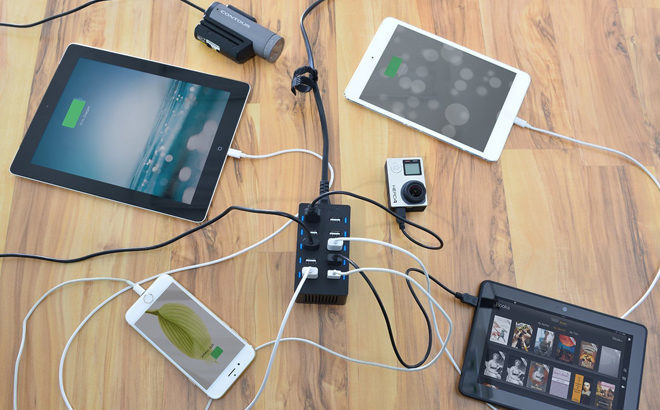 Sabrent 10-Port Smart USB Rapid Charger JUST $16.99 (Reg $45) at Amazon