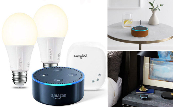 Echo Dot & Smart Bulb Light Kit Only $59.99 + FREE Shipping at Amazon (Regularly $90)