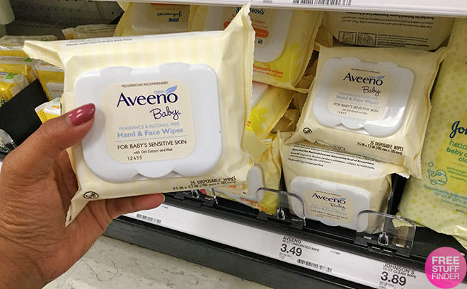 Aveeno Baby Hand & Face Wipes ONLY $1.49 (Reg $3.49) at Target - Print Coupon Now!