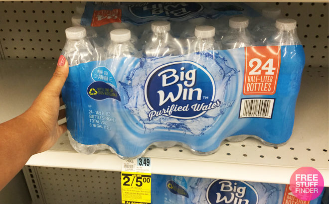 Big Win Purified Water 24-Count JUST $2 at Rite Aid (Reg $3.49) - No Coupons Needed!