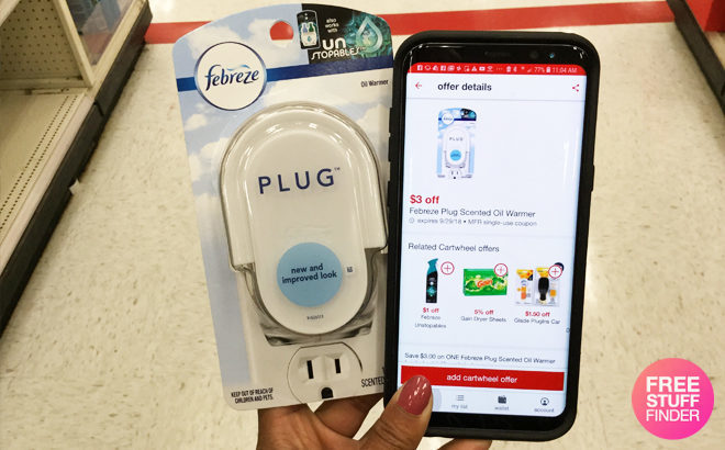 FREE Febreze Plug-In Scented Oil Warmer at Target – Just Use Your Phone!