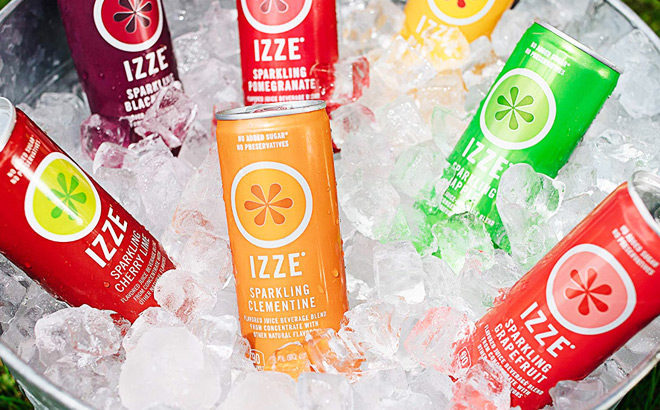 Amazon: Izze Sparkling Juice Variety 24-Pack Only $11.39 + FREE Shipping (47¢ per Can)