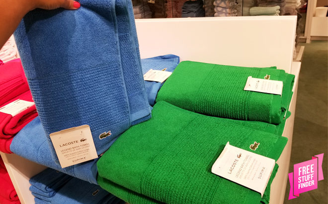 Lacoste Cotton Bath Towels JUST $13.32 (Regularly $36) at Macy’s – Multiple Colors!