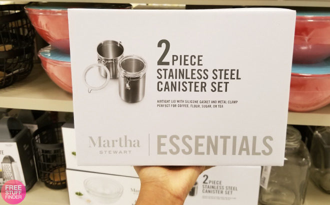 Martha Stewart Food Storage Canisters 2-Pack Just $7.99 (Reg $18) + FREE Pickup