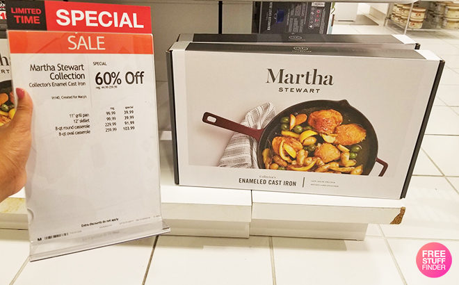 Martha Stewart Collection 12" Enameled Cast Iron Fry Pan Just $39.99 (Reg $100) at Macy's