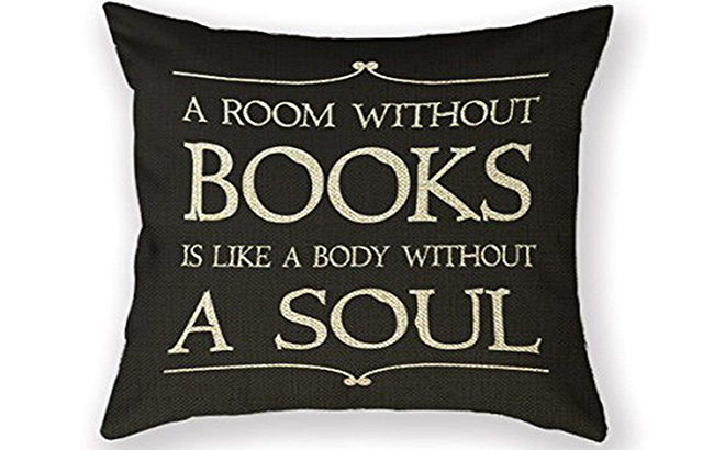 Amazon: Sixtars Book Lovers’ Pillow Case (18x18in) ONLY $1.58 + FREE Shipping