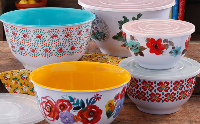 The Pioneer Woman 10-Piece Nesting Mixing Bowl Set Just $24.50 at Walmart (Reg $49)
