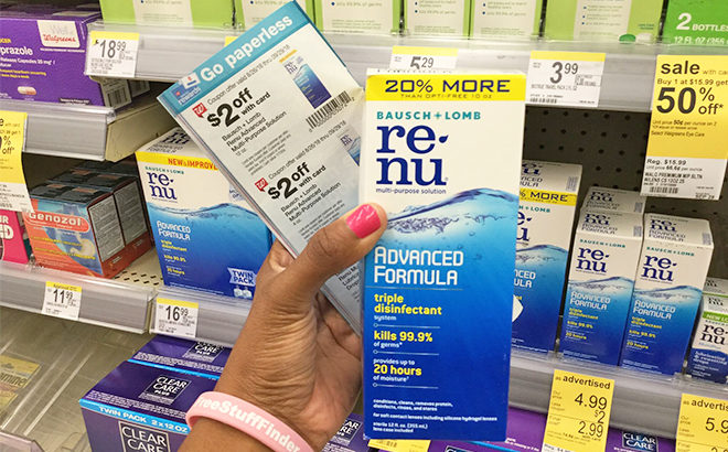 Renu Contact Solution (12 oz) ONLY $1.99 (Regularly $9.49) at Walgreens