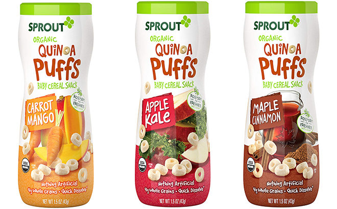Amazon: Sprout Organic Quinoa Puffs 6-Pack ONLY $7.19 (Regularly $16) + FREE Shipping