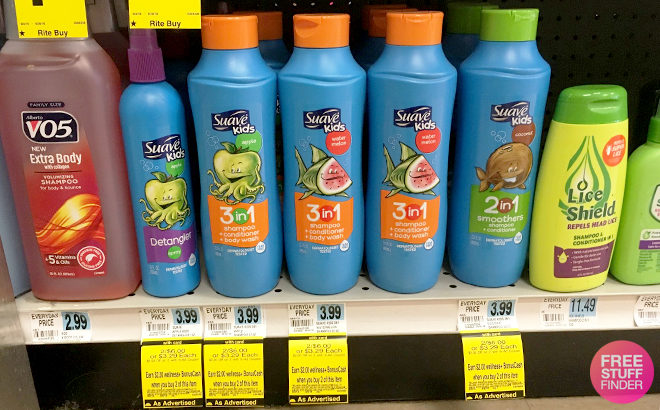 2 FREE Suave Kids Hair Care & Suave Deodorant at Rite Aid + Moneymakers!