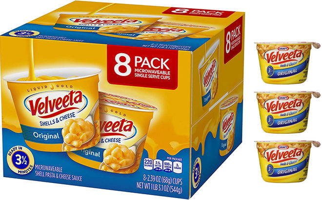 Amazon: Velveeta Shells & Cheese 8-Pack JUST $5.24 (Reg $7.48) + FREE Shipping