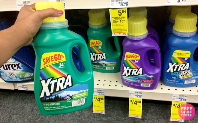 Xtra Laundry Detergent ONLY $1.33 at CVS (Regularly $3.39) - No Coupons!