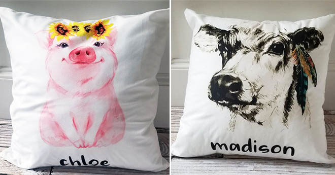 CUTE! Personalized Animal Pillow Covers for JUST $10.99 (Regularly $40)