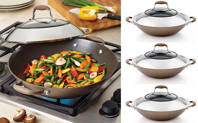 Macy’s: Anolon Nonstick 14-Inch Covered Wok Only $29.99 (Reg $100) - Best Price!