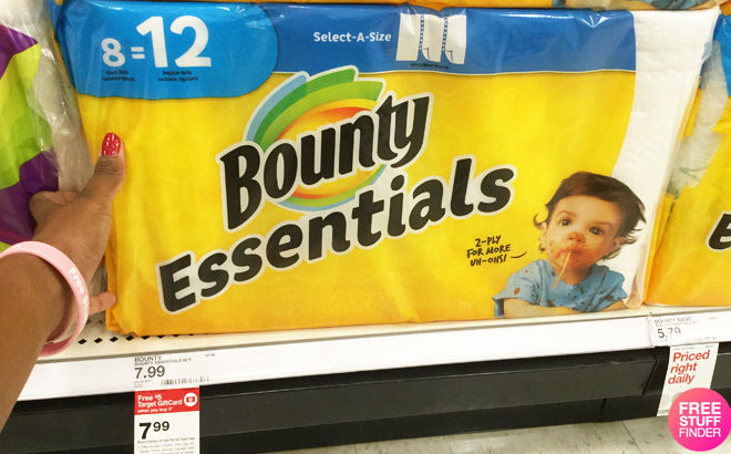 Bounty Essentials Paper Towels JUST $4.66 at Target (58¢ per Big Roll - No Coupons!)