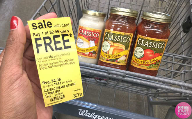 Classico Pasta Sauce ONLY $1.25 Each at Walgreens (Regularly $3)