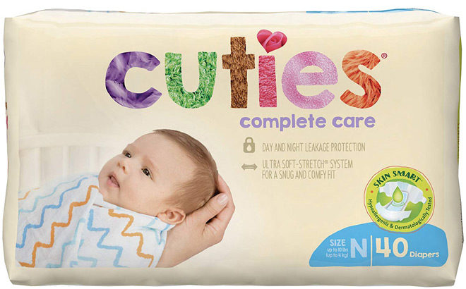 Cuties Baby Diapers 40-Count ONLY $5.49 + FREE Shipping on Amazon (14¢ per Diaper)