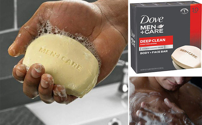Amazon: Dove Men+Care Bar Soap 10-Pack Only $8.15 + FREE Shipping (82¢ per Bar!)