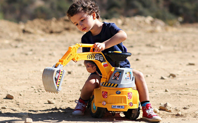 Excavator Construction Ride-On Toy JUST $44.99 (Reg $111) + FREE Shipping