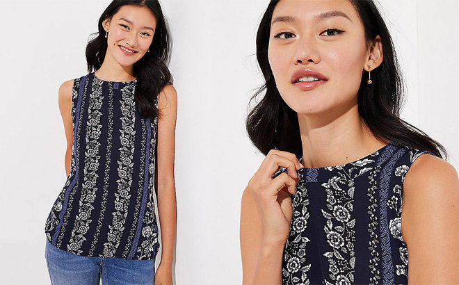 LOFT: Extra 50% Off Select Sale Items - Flowering Vine Top ONLY $19.99 (Reg $49)