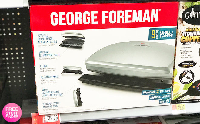 George Foreman 9-Serving Grill & Panini Press JUST $19.99 + FREE Pickup (Reg $52)