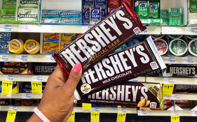 Hershey’s Single Candy Bars Starting at 37¢ Each at CVS (Regularly $1.29)