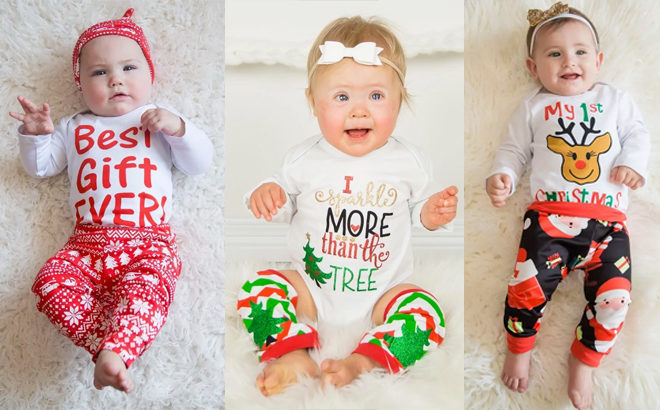 Holiday 3-Piece Sets for Baby ONLY $14.99 (Regularly $40) Lots of Styles!