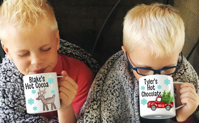 Cute Personalized Kids Hot Cocoa Mugs ONLY $11.99 (Regularly $25) - Today Only!