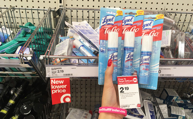 Lysol To Go Disinfectant Spray Only 19¢ at Target (Regularly $2.19) - Last Chance!