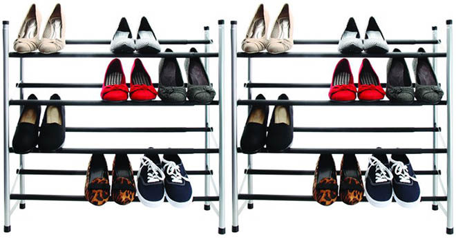 Mainstays 4-Tier Shoe Rack JUST $8.97 + FREE Pickup (Reg $20) at Walmart.com