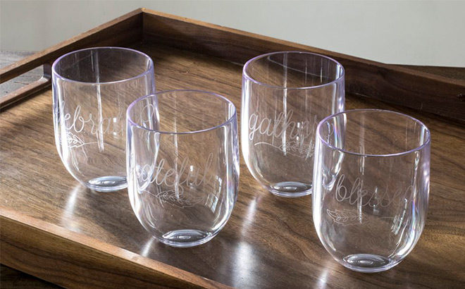 Mainstays Stemless Wine Glasses 4-Piece Set Just $4.99 (Regularly $12)