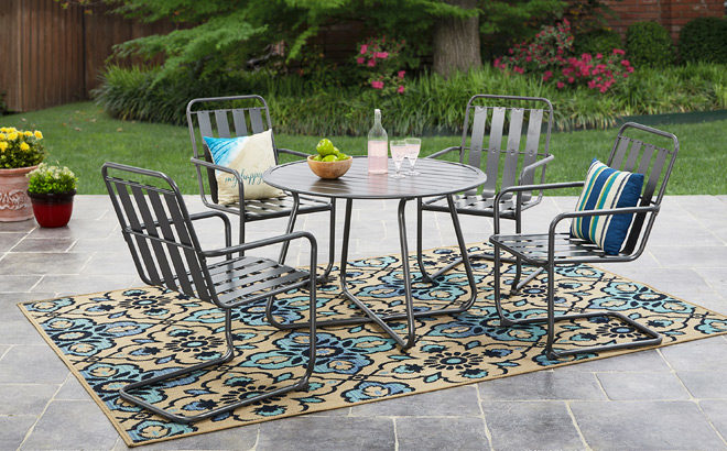 Mainstays 5-Piece Dining Set JUST $129.77 + FREE Shipping (Regularly $300)