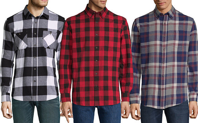 Men's Flannel Shirts Only $11.99 + FREE Pickup at JCPenney (Regularly $36)