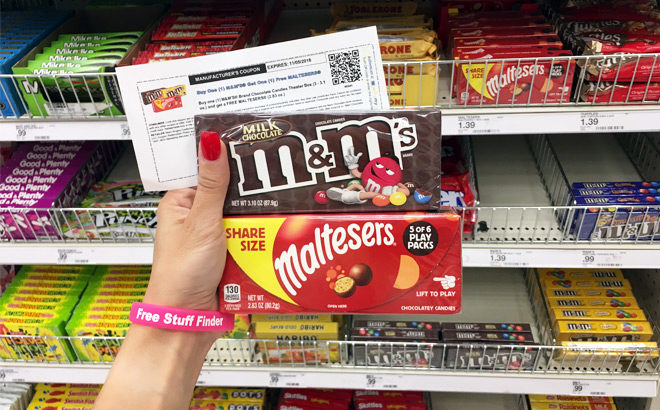 NEW Buy 1 Get 1 FREE M&M’s and Maltesers Coupon - ONLY 50¢ Each! (Regularly $1.39)