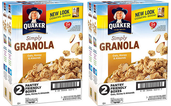 Quaker Simply Granola Cereal 2-Pack for Only $6.42 + FREE Shipping ($3.21 per Box!)