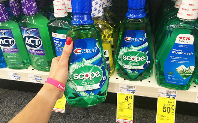 Crest Scope Mouthwash Only $1.79 at CVS (Reg $5.49) - Just Use Your Phone!