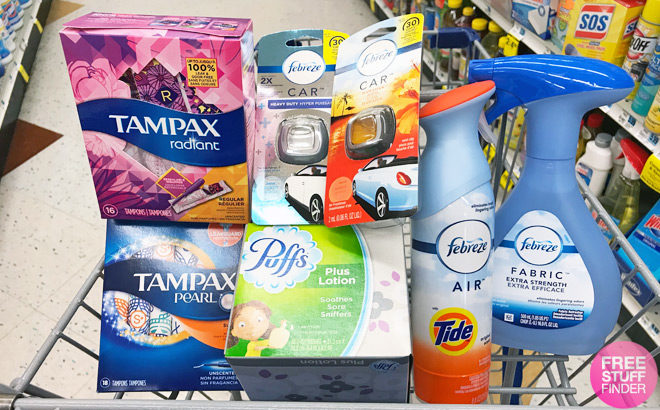 Tampax Tampons, Febreze & Puffs Facial Tissue for Just 92¢ Each at Rite Aid