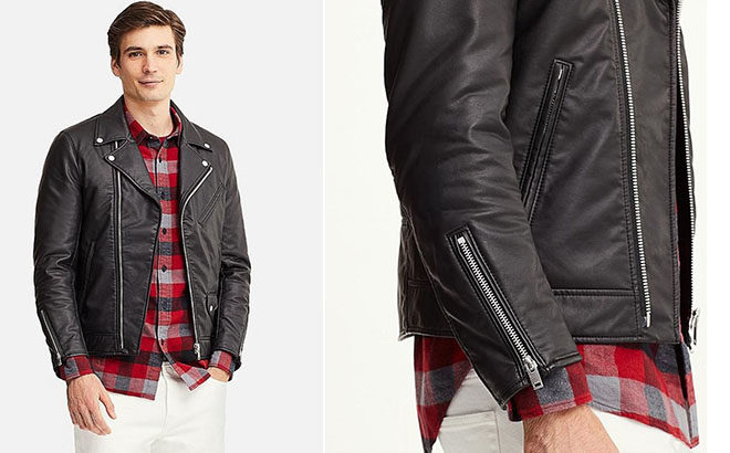 Uniqlo Men's Faux Leather Jacket Just $39.90 + FREE Shipping (Reg $69.90)