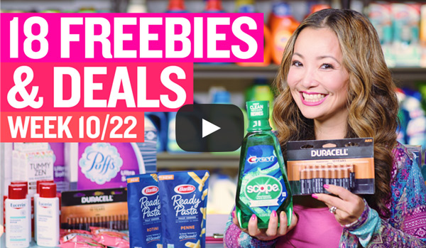 VIDEO: 18 FREEBIES & Deals This Week (10/22-10/28) 9 Free Items, $0.01 Batteries