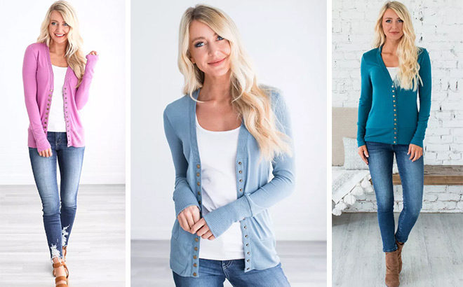 *HOT* Women’s Ribbed Snapped Cardigan for Only $14.99 + FREE Shipping (Reg $33)
