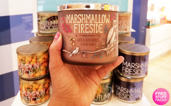 Bath & Body Works: Marshmallow Fireside 3-Wick Candles JUST $10.95 (Regularly $24.50)